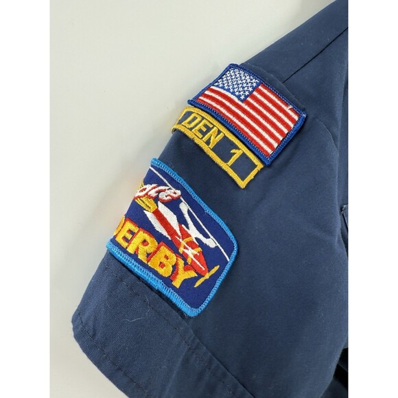 Vintage USA MADE Boy Scouts Shirt YOUTH MEDIUM Cub Scout Short Sleeve Outdoor - Picture 5 of 12